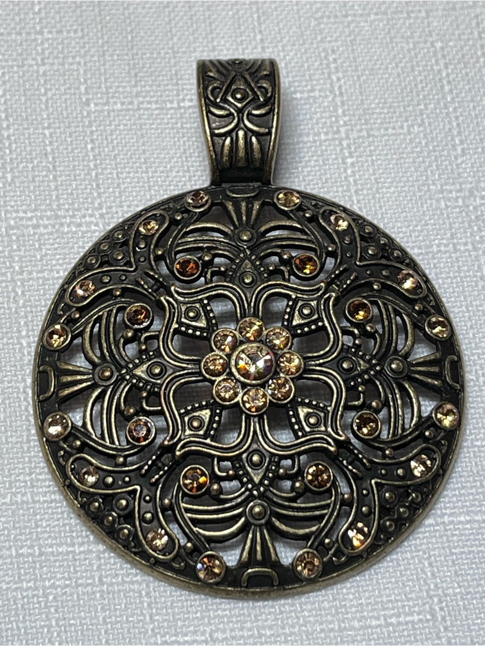 Lia Sophia "Rosette" Round Pendant